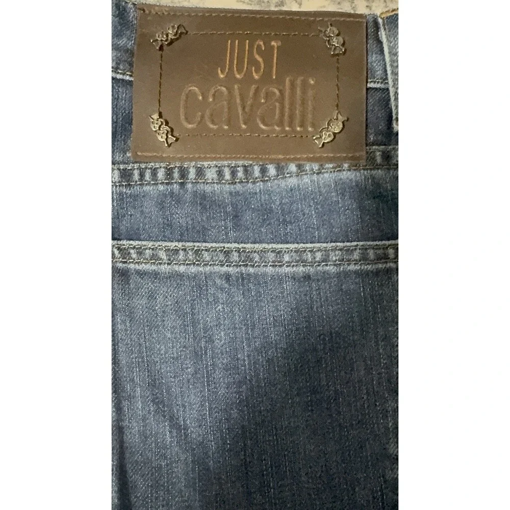 Just Cavalli Italian Designer Jeans Women Size 30 EU 44 Blue Denim Made In Italy